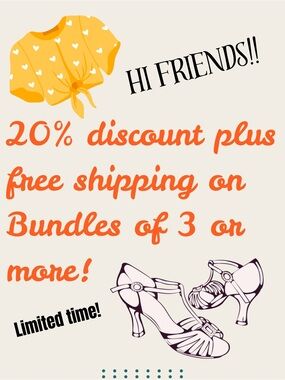 20% Discount on Bundles of 3 or more! Plus free shipping! Limited time!